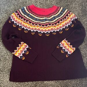Talbots Multicolor Fair Isle Sweater